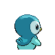 Piplup shiny back-facing sprite from Pokémon Pearl
