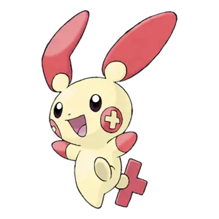 Plusle official artwork