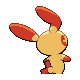 Plusle shiny back-facing sprite from Pokémon Diamond