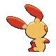 Plusle shiny back-facing sprite from Pokémon SoulSilver