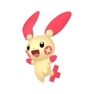 Plusle front-facing sprite from Pokémon Omega Ruby