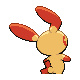Plusle shiny back-facing sprite from Pokémon Platinum