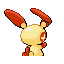 Plusle shiny back-facing sprite from Pokémon Sapphire
