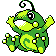 Politoed front-facing sprite from Pokémon Crystal