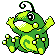 Politoed front-facing sprite from Pokémon Silver