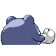 Poliwhirl back-facing sprite from Pokémon Platinum