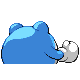 Poliwhirl shiny back-facing sprite from Pokémon Platinum