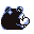 Poliwhirl back-facing sprite from Pokémon Blue