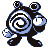 Poliwhirl front-facing sprite from Pokémon Blue