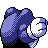 Poliwrath back-facing sprite from Pokémon Crystal