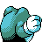 Poliwrath shiny back-facing sprite from Pokémon Gold