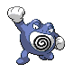 Poliwrath front-facing sprite from Pokémon Platinum