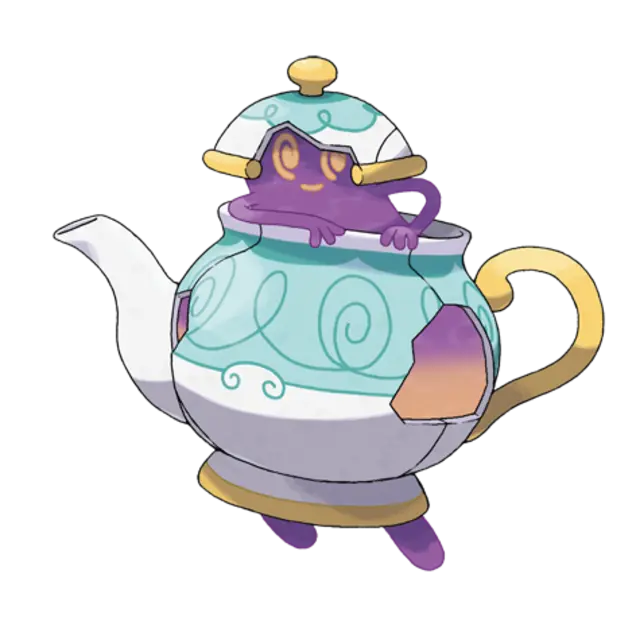 Polteageist, the Black Tea Pokémon — Ghost-type Pokémon official artwork