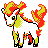Ponyta front-facing sprite from Pokémon Crystal