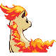 Ponyta back-facing sprite from Pokémon Diamond