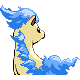 Ponyta shiny back-facing sprite from Pokémon Diamond