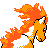 Ponyta back-facing sprite from Pokémon Silver