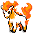 Ponyta front-facing sprite from Pokémon Silver