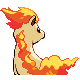 Ponyta back-facing sprite from Pokémon HeartGold