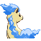 Ponyta shiny back-facing sprite from Pokémon HeartGold