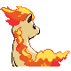 Ponyta back-facing sprite from Pokémon Platinum