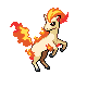 Ponyta front-facing sprite from Pokémon Platinum