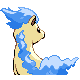 Ponyta shiny back-facing sprite from Pokémon Platinum