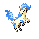 Ponyta shiny front-facing sprite from Pokémon Platinum