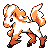 Ponyta front-facing sprite from Pokémon Blue