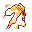 Ponyta back-facing sprite from Pokémon Yellow