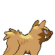 Poochyena shiny back-facing sprite from Pokémon Pearl