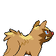 Poochyena shiny back-facing sprite from Pokémon HeartGold