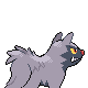 Poochyena back-facing sprite from Pokémon Platinum