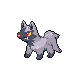 Poochyena front-facing sprite from Pokémon Platinum