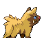 Poochyena shiny back-facing sprite from Pokémon Sapphire