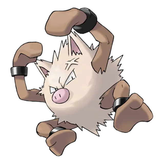 Primeape, the Pig Monkey Pokémon — Fighting-type Pokémon official artwork