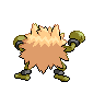 Primeape shiny back-facing sprite from Pokémon Black