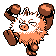 Primeape front-facing sprite from Pokémon Crystal
