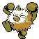 Primeape shiny front-facing sprite from Pokémon Crystal