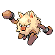 Primeape front-facing sprite from Pokémon Diamond