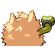 Primeape shiny back-facing sprite from Pokémon Diamond