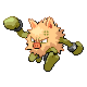 Primeape shiny front-facing sprite from Pokémon Diamond