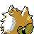 Primeape shiny back-facing sprite from Pokémon Gold