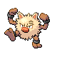 Primeape front-facing sprite from Pokémon SoulSilver