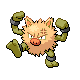 Primeape shiny front-facing sprite from Pokémon SoulSilver