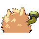 Primeape shiny back-facing sprite from Pokémon Platinum