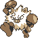 Primeape front-facing sprite from Pokémon Yellow