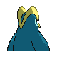 Prinplup shiny back-facing sprite from Pokémon HeartGold
