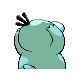 Psyduck shiny back-facing sprite from Pokémon Diamond