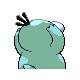 Psyduck shiny back-facing sprite from Pokémon HeartGold